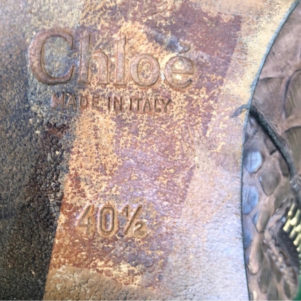 Chloe Susanna Studded Python Boots - Picture 5 of 7